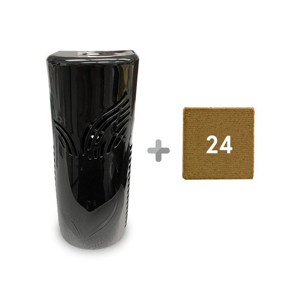 Zogics Commercial Air Freshener Dispenser, Single Fan, Black, Oceanside and Dispenser, 24PK AF-DSP-BK-24-Oceanside - main